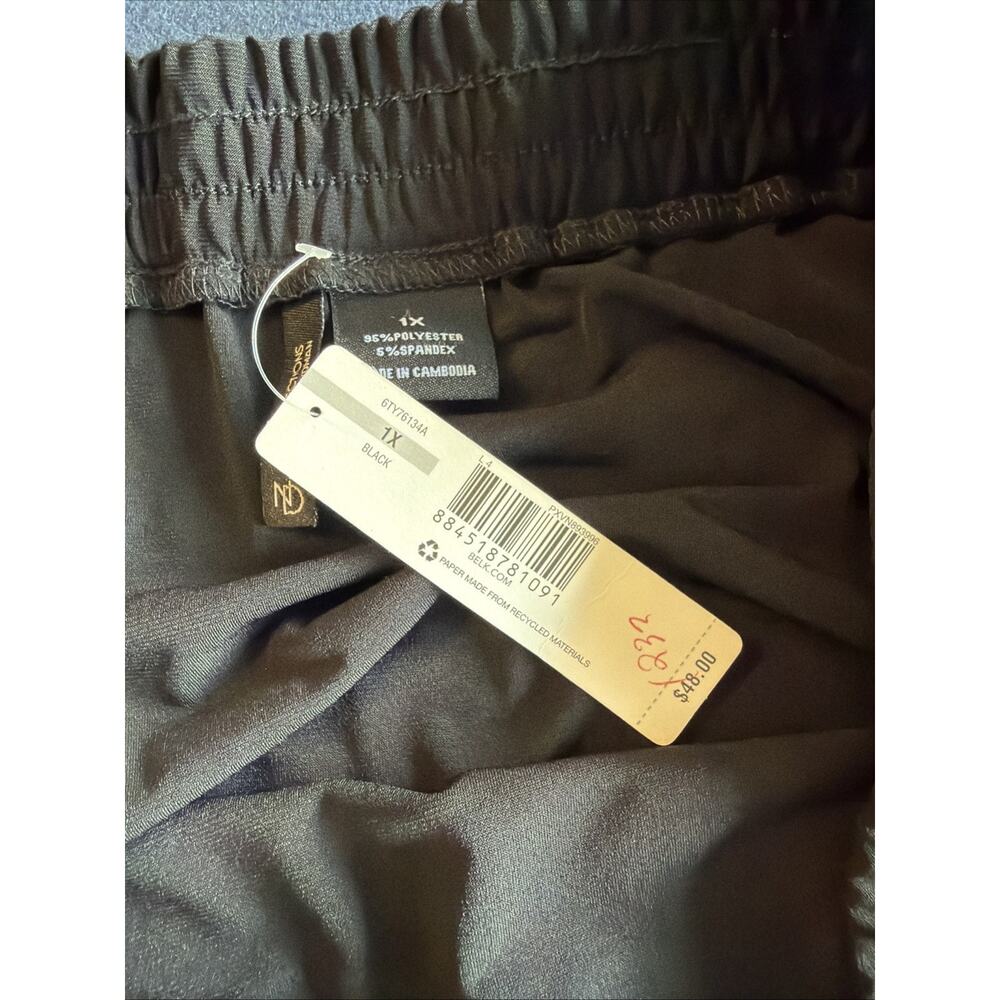 ND New Directions Elastic Waist Maxi Skirt Pockets Black Size 1X - Picture 5 of 7